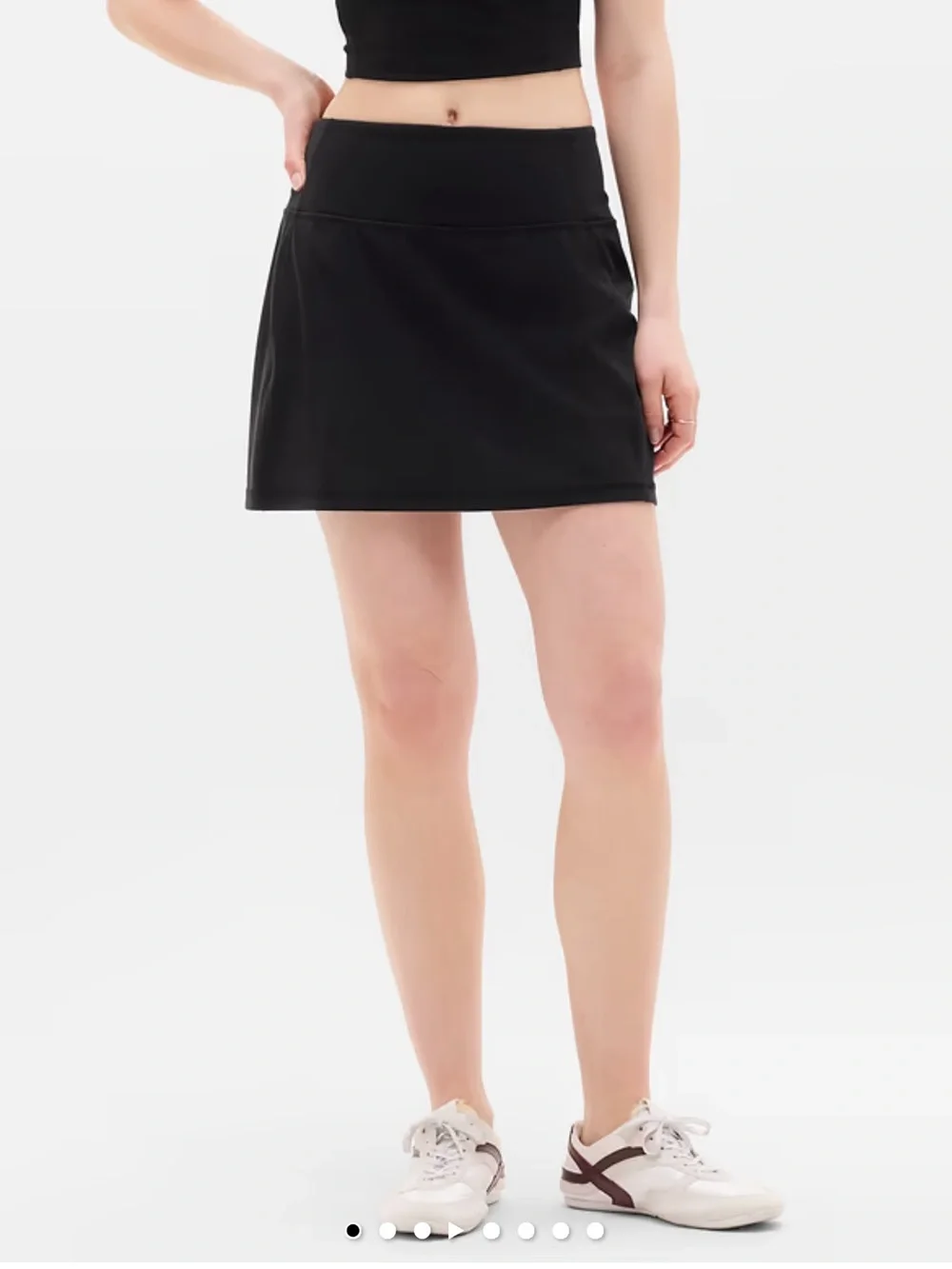 ATHLETA SALUTATION STASH HIGH RISE SKORT BLACK 14.5in SIZE MEDIUM